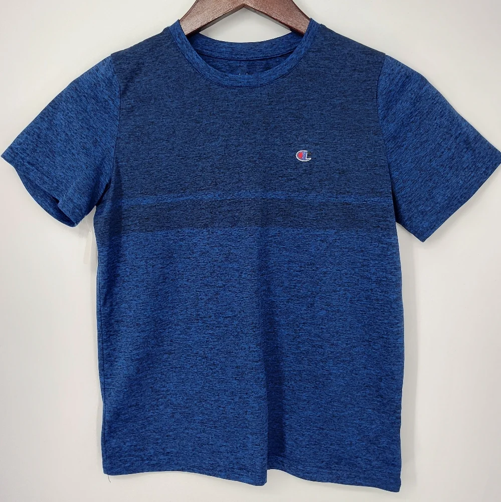 Champion Blue Heathered Youth Athletic Tee Size 14/16